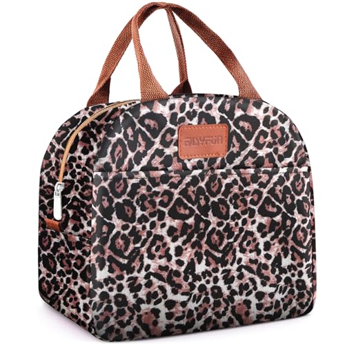 EASYFUN Insulated Lunch Bag - Leakproof Lunch Tote for Work & Travel, Black Panther