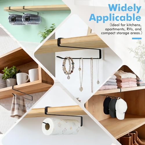 Heavy Duty Iron Tumbler Lid Organizer 2 Pack - Under Cabinet Space Saver for 20-40 oz Lids