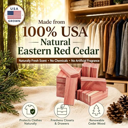 Threadle 20-Pack Natural Red Cedar Blocks for Clothes Storage