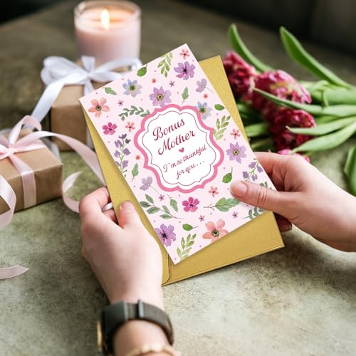 Heartfelt Floral Mother's Day Card for Stepmom & Bonus Mom