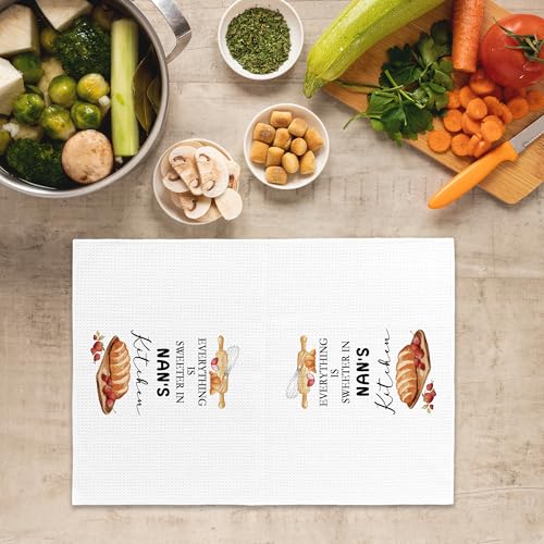 Nan Kitchen Towel - Everything is Sweeter in Nan's Kitchen 16x24