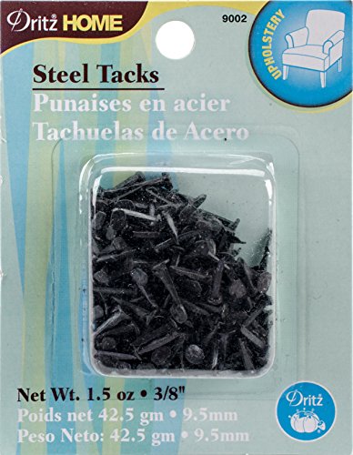 Dritz Home Upholstery Tacks - Black Steel, 3/8-Inch, 1.5 Ounce