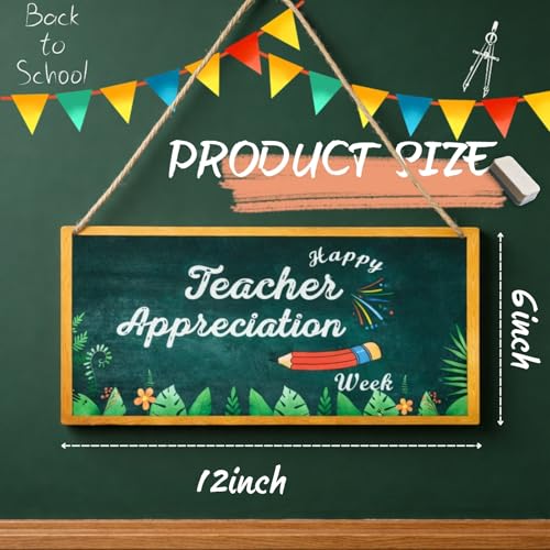 Inspirational Double-Sided Wooden Hanging Sign for Classroom Wall & Door Decor