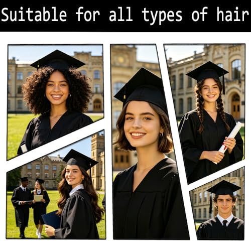 Deovige Graduation Cap Headband 2PCS - Anti-Fall Cap Insert & Holder
