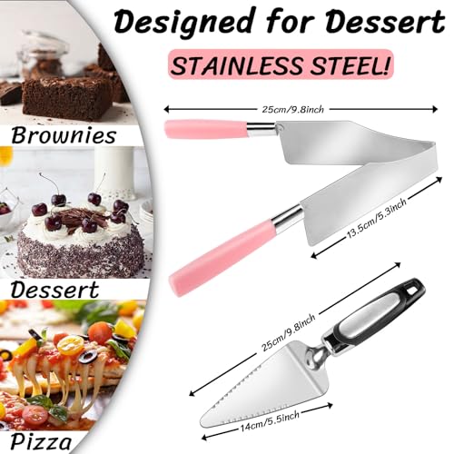 Stainless Steel Cake Slicer and Server Set - 2 Pcs