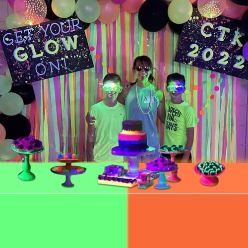 Fluorescent Neon Table Cloths - 4 Pack 51x86