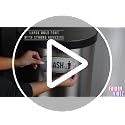 Premium Vinyl Recycling and Trash Stickers - 2 Pack Decals for Bins