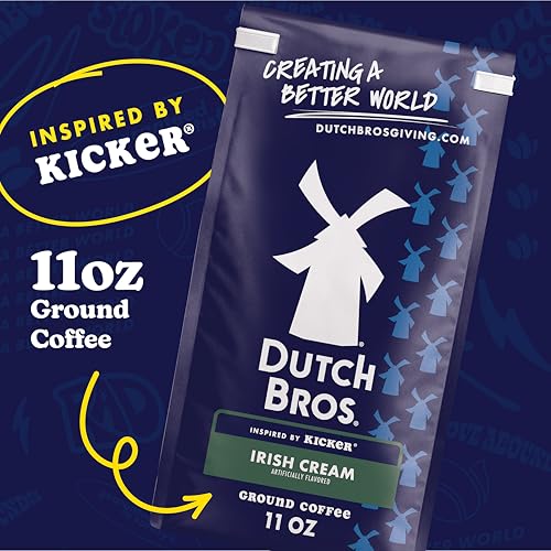 Dutch Bros Irish Cream Ground Coffee, Kicker Inspired Blend, 11oz (Pack of 3)