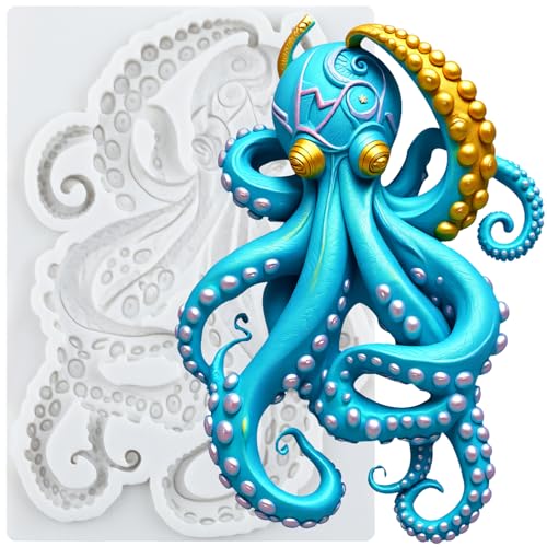 Octopus Silicone Mold for Fondant, Cake Decorating, and Candy