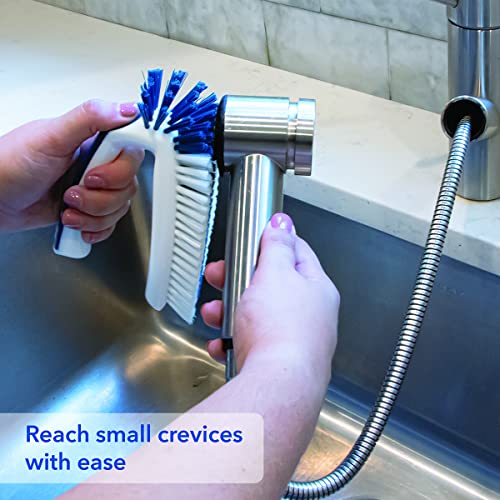 Unger Multi-Purpose Counter & Fixture Scrub Brush - Non-Slip Kitchen & Bathroom Cleaning Tool