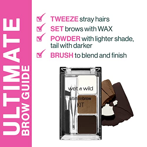 wet n wild Ultimate Eyebrow Makeup Kit - Dark Brown 5-Piece Set