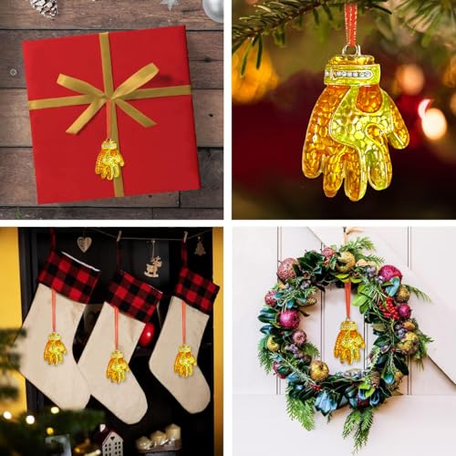 Goalkeeper Glove Christmas Ornament Metal Soccer Tree Decoration