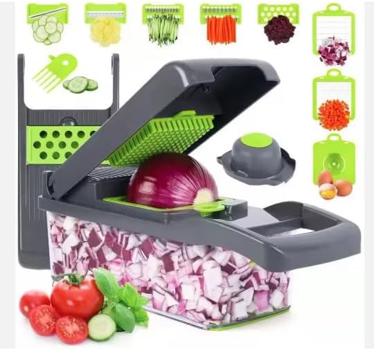 AHA Lifestyles 16-in-1 Vegetable Chopper | Multi-Functional Slicer & Spiralizer - Quick Meal Prep Tool