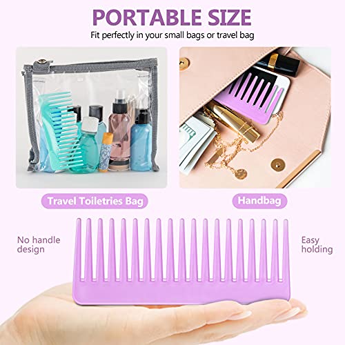 Patelai Wide Tooth Hair Detangling Comb, No Handle Anti-Static Plastic Comb for Curly Wet and Dry Hair