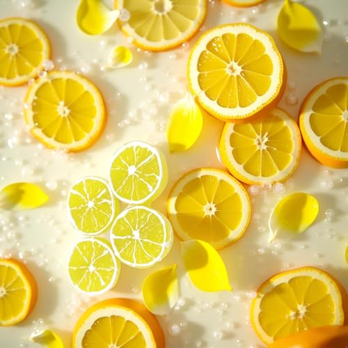 Calsgkspray 4Pcs Double Lemon Slice Hair Clips Yellow Fruit Barrettes