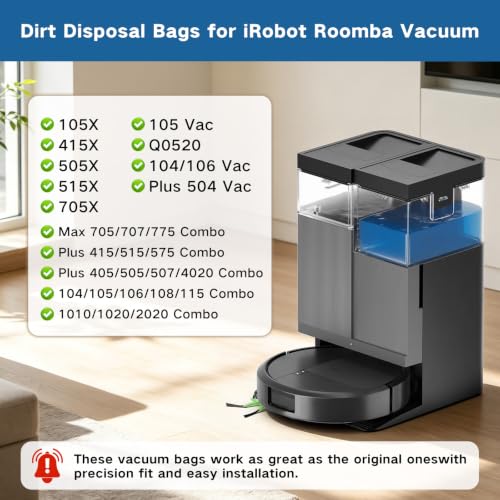 6 Pack Vacuum Bags for iRobot Roomba 100-700 Series Robot Vacuum Replacement Set