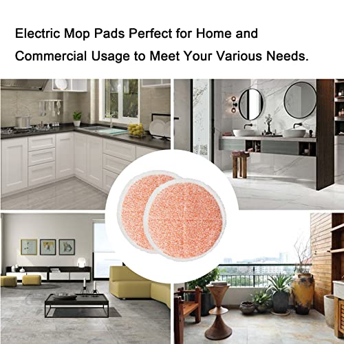 GreeSuit Electric Mop Pads - 7.28in Round Heavy Scrub Pads (4 Pack)