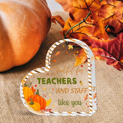 Heart-Shaped Acrylic Thanksgiving Decoration - Fall Home Decor
