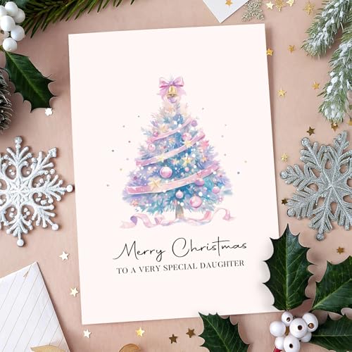 Merry Christmas Card for Daughter - Heartfelt Xmas Gift from Parents
