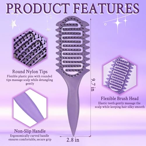 Werncy 4-Piece Hair Brush and Detangling Comb Styling Kit