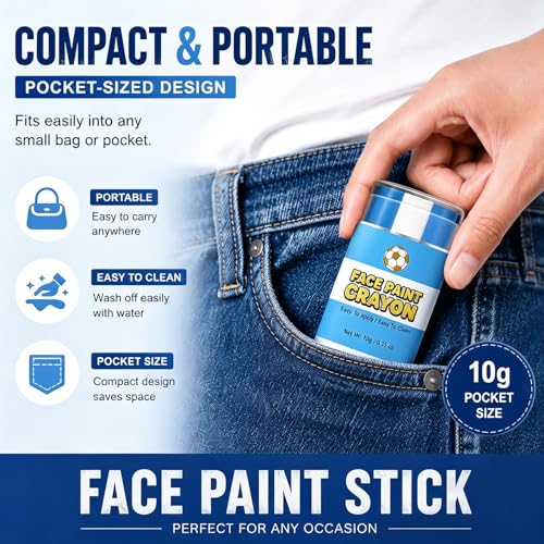 Argentina Face Paint Stick 3-in-1 Sweatproof Flag Crayon