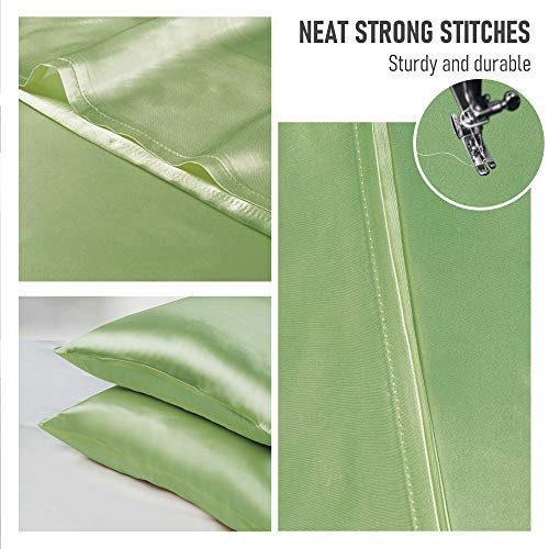 Tyfitb Satin Pillowcase Set - King Size, Cooling & Hypoallergenic - 2-Pack