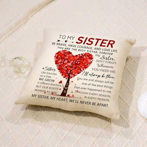 Sister Elephant Decorative Throw Pillow Cover - 18x18 Inch Gift