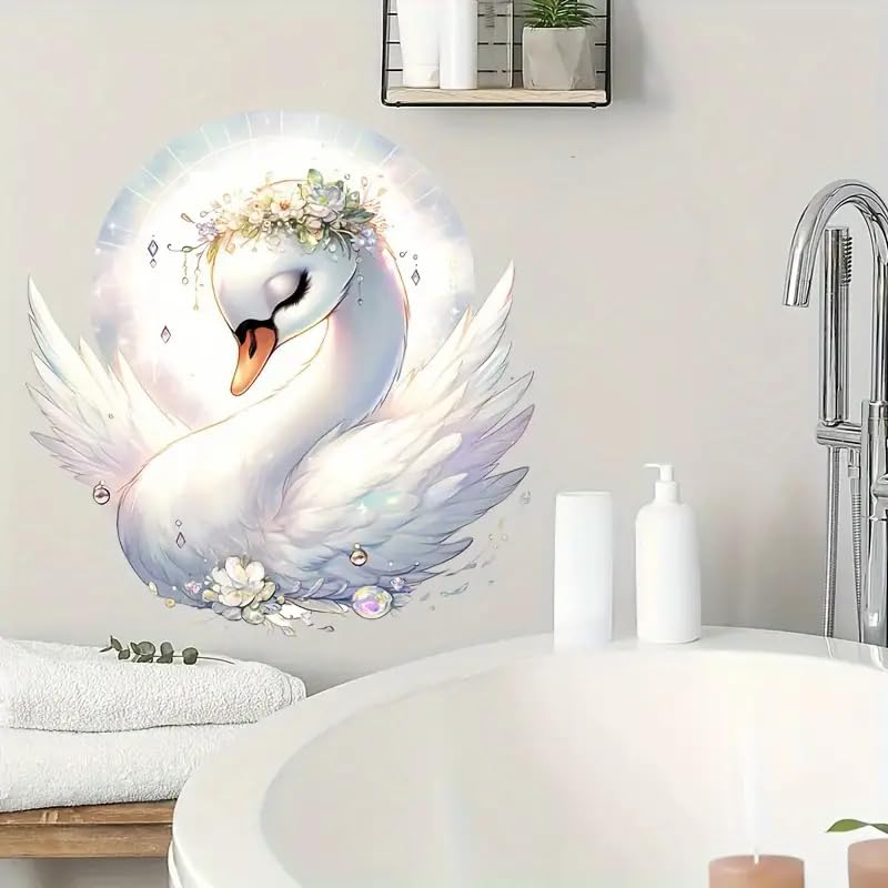 Floral Toilet Seat Sticker Decal - Waterproof Bathroom Decor
