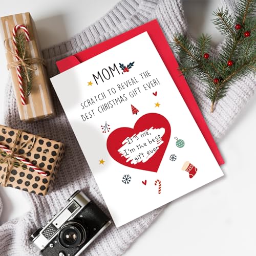 Funny Christmas Card for Mom with Envelope - Scratch Holiday Greeting Card - Variation of THIS listing