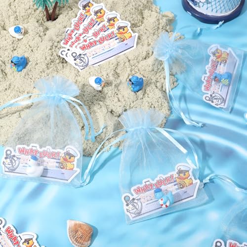 24 Mini Sailor Cruise Ducks with Inspirational Cards & Bags