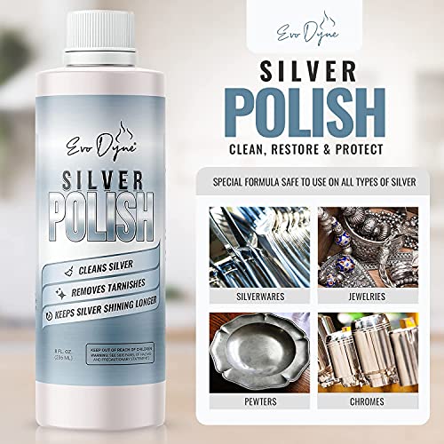 Evo Dyne Silver Polish 8 oz - Jewelry & Silver Tarnish Remover