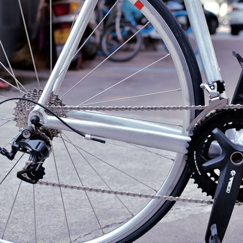 6/7/8 Speed Bike Chain,Suitable for Road Bicycles,Mountain Bike Accessories,Full Silver Plating,116 Links,Compatible with Shimano/SRAM Mountain, Road Bike