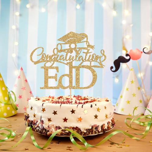 Graduation Cake Topper - EdD Doctor Degree Congrats Grad Decoration