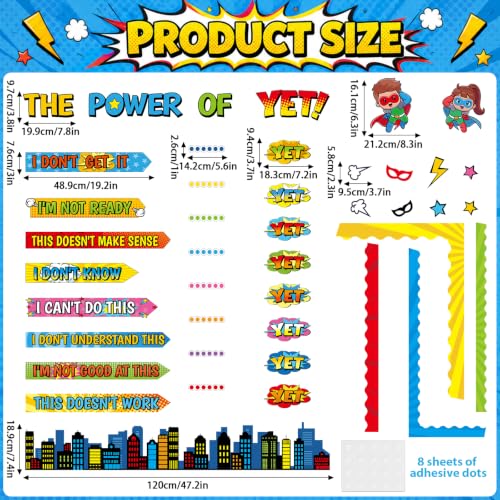 Hero Growth Mindset Bulletin Board Set - 43-Piece Classroom Decor