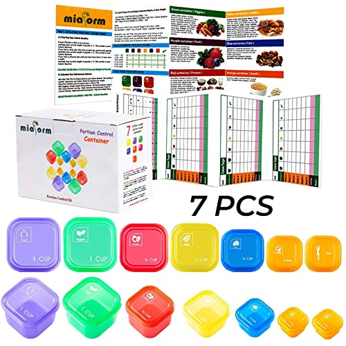 Miaform Portion Control Container Kit - 21 Day Meal Planner & eBook