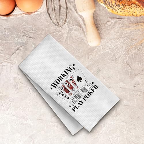 Funny Poker Dish Towels - 16x24 Inch Kitchen Towels for Gamers