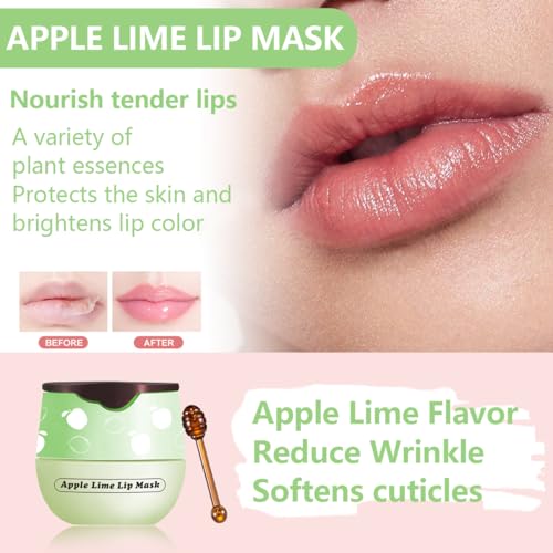 Tiejdhr Apple Lime Lip Sleeping Mask - Hydrating Moisturizing Lip Balm