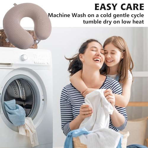 U-Shaped Travel Neck Pillow Cover - Washable Silk Case for Comfort