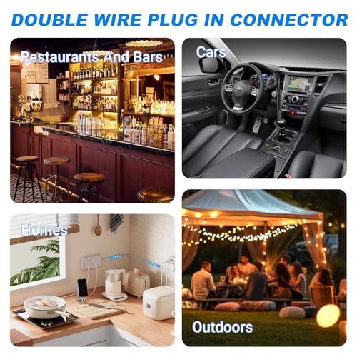 20PCS Low Voltage Double Wire Plug-in Connectors for LED Strips