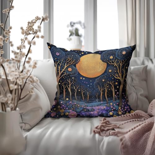 Vintage Floral Throw Pillow Cover 18x18 - Purple Flowers