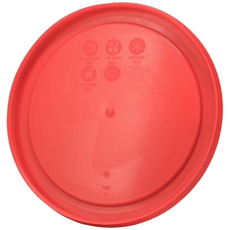 Pyrex 7201-PC Red Food Storage Lids 4-Cup, 6-Pack - Made in USA