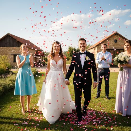 Heart Confetti Paper Decorations for Wedding & Engagement Parties