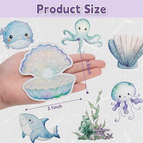 Secopad Non-Slip Bathtub Stickers - Ocean Life Design, 20PCS