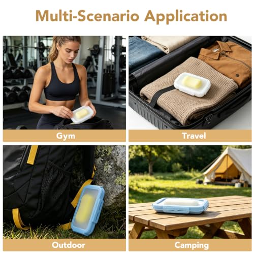 Ultra-Slim Leakproof Soap Case with Airtight Seal - Portable for Travel, Gym & Camping (White)
