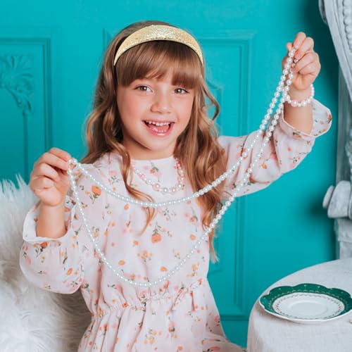 Chanaco Glitter Headbands for Girls 6-Pack Rainbow Sparkle Hair Accessories