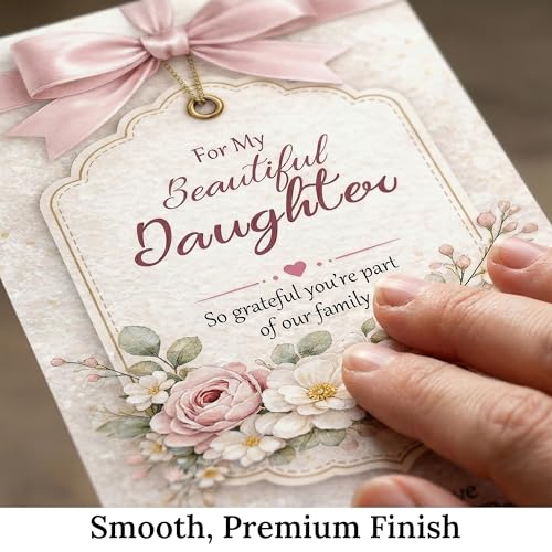Elegant Mother's Day Card for Daughter with Red Envelope