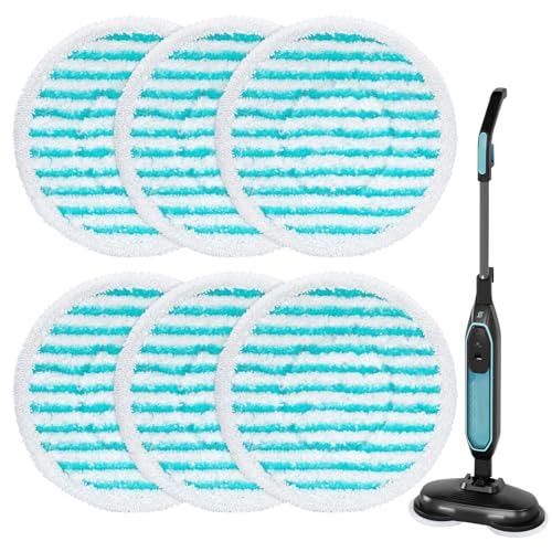 6 Pack Microfiber Mop Pads for PurSteam ScrubMaster - Washable & Reusable