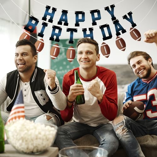 Football Birthday Banner Decorations for Kids' Parties