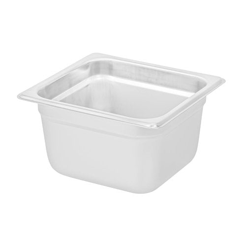 Restaurantware-Kitchen Tek 1/6 Size Steam Table Pans, 12 Anti-Jam Steam Pans - Lids Sold Separately, 4” Deep, 24 Gauge Stainless Steel Hotel Pan, Freezable, For Catering Events And Parties