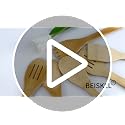 Bamboo Wooden Cooking Spoons Set - 12" Nonstick Kitchen Utensils